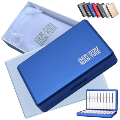 Image of [8 Colors] GC Premium Extra Class Case Compatible with Iqos 3 Heets Duo Iluma One Terea Heetcase Cigarette Case/Accessory Slim Aluminum, blue