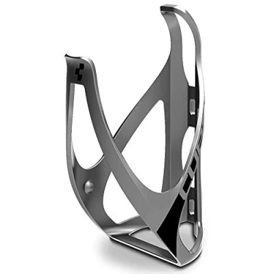 Image of Cube Bottle Cage HPP Matt Grey/Black / Bicycle Cycling Cycle Biking Bike Riding Ride Mountain MTB Roadie Road Universal Bidon Vessel Flask Holder Mount Lightweight Light Plastic Accessories Part
