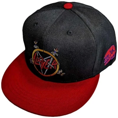 Image of Rock Off officially licensed products Slayer Hell Awaits Band Logo Baseball Cap One Size Red