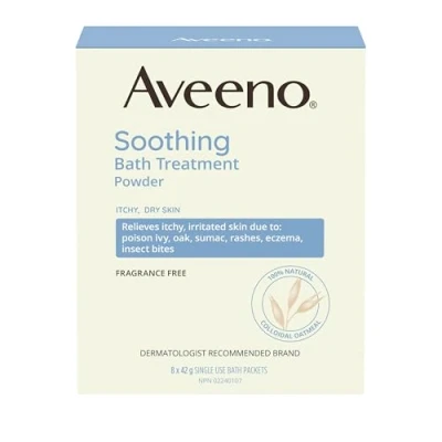 Image of Aveeno Soothing Bath Treatment for Itchy, Irritated Skin, Pack of 8