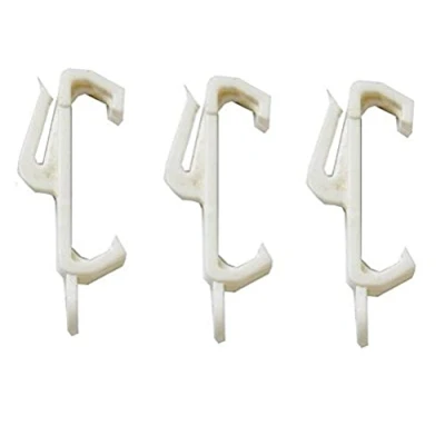 Image of Merriway BH03632 (100 Pcs) Curtain Track Rail Gliders Hooks to fit Harrison Drape Elegance Pack of 100 Pieces