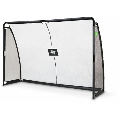 Image of EXIT Toys Finta Steel Football Goal Large For Children With Handy Training Wall Includes Solid Anchoring System in the Garden Train Your Skills 10x6.6ft Black