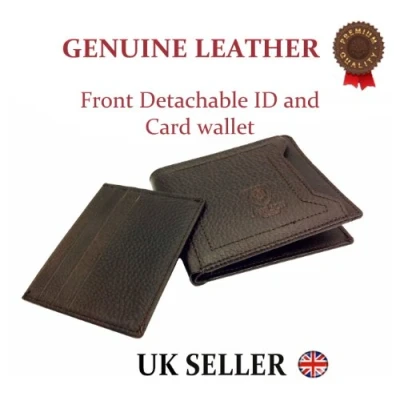 Image of Men&#039;s Designer Wallet &quot;J Wilson&quot; 5209 Genuine Real Leather Gents purse Card Brown with Box