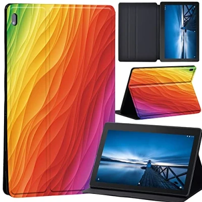 Image of Case for Lenovo Tab M10 TB X605F/ X605L/ X505F/ X505L Leather Stand Cover 10.1 Inch Tablet (rainbow river)
