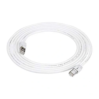 Image of Amazon Basics RJ45 Cat 7 High Speed Gigabit Ethernet Patch Internet Cable White, 10 Foot, 3 Meters