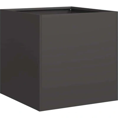 Image of vidaXL Planter Black 40x40x40 cm Cold rolled Steel
