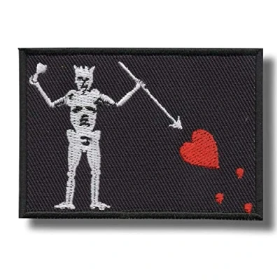 Image of Blackbeard Band Patch Badge Embroidered Iron on Applique