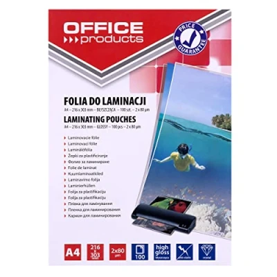 Image of Lamination Foil Office PRODUCYS A4 2x80 MICR; Glossy 100 Pcs Transparent/Presentation/Type for Lamination/Kind Glossy/Material Plastic/Colour Transparent/Format / Thickness (mm)