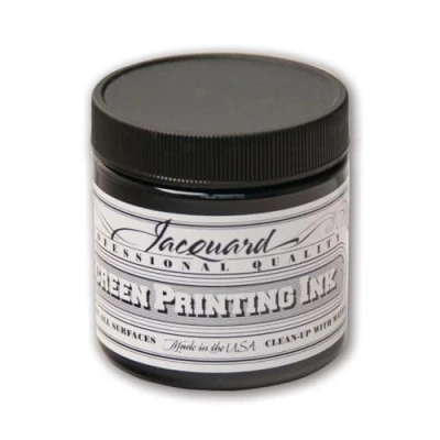 Image of Jacquard Professional Screen Printing Ink 4 oz Jet Black for Artistic Excellence, Vivid Prints, and Durable Results