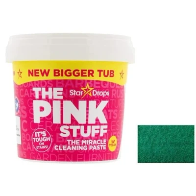 Image of Pink Stuff MultiPurpose Cleaning Paste New Bigger Tub 850 G Non hazardous Household Cleaner with Scouring Pad