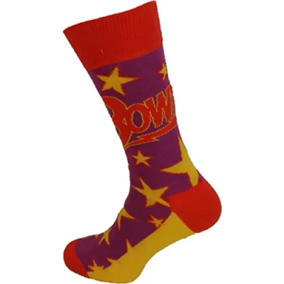Image of Mazeys Mens Classic Officially Licensed David Bowie Socks… (Star 2)