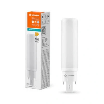 Image of Ledvance LED DULUX® D/E18 PLC E 7W 4 Pin Value Class HF &amp; AC Mains Cool White Frosted