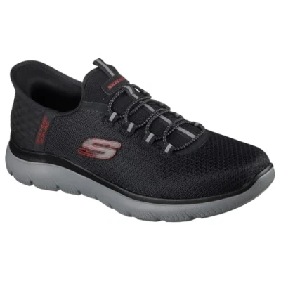 Image of Skechers Slip Ins Summits High Range Mens Runners Black/Red/Grey 8 UK