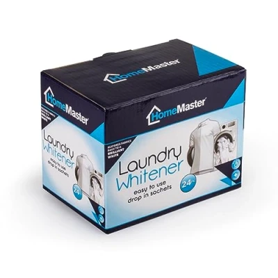 Image of Home Master Laundry Whitener Restores Brightness &amp; Keeps Whites White Longer (24 x 40g Sachets)