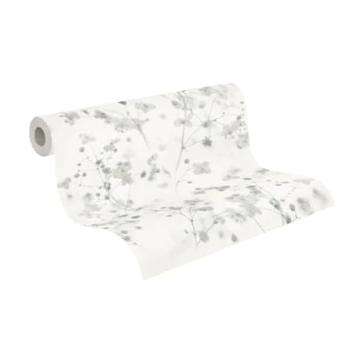 Image of A.S. Création PintWalls 387263 Non Woven Wallpaper Floral 10.05 x 0.53 m Made in Germany White/Grey