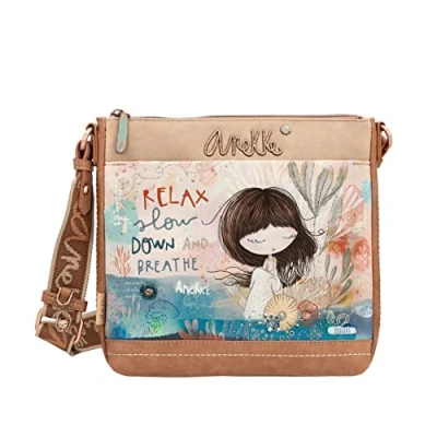 Image of Anekke Women&#039;s Bag Medium Shoulder Leatherette with 1 Handle Zip Closure Hand Case Mediterranean Collection Accessories and 25 x 8 cm,