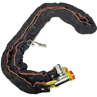 Image of True Face Bike Chain Lock with 2 Keys Cycle Motorbike Padlock Anti Theft High Security for Motorcycle Bicycle Door Gate Fence