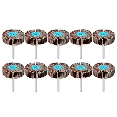Image of 10pcs Aluminum Oxide Sanding Flap Wheels Abrasives Grinding Disc for Dremel Rotary Tool