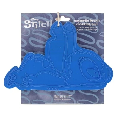 Image of Mad Beauty Stitch Disney Denim Makeup Brush Cleaning Mat