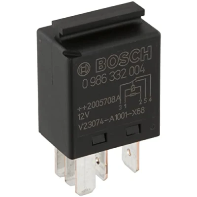 Image of 07077033, 105849A1, 7077033, 84100707 Relay BOSCH 0 986 332 004 12V 15A AUDI: Q7, A4 B7 Avant, Saloon, VOLKSWAGEN: Transporter 5 Bus