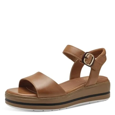 Image of Jana Women&#039;s 8 28268 42 Flat Sandal, Brown, 5 UK