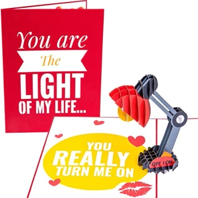 Image of PopLife Naughty Light of My Life 3D Pop Up Card Valentine’s Day, Happy Birthday, Anniversary Surprise, Just Because for Husband, Wife, Girlfriend, Boyfriend, Him, Her