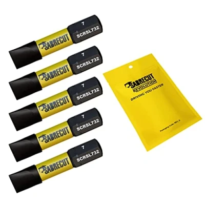 Image of 5 x SabreCut SCRSL732_5 32mm SL7 Slotted Magnetic Impact Screwdriver Driver Bits Set Single Ended Heavy Duty