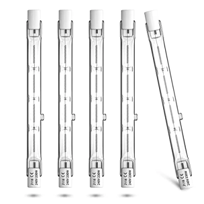 Image of Luxvista Halogen R7s Linear Bulbs 118mm 230W Dimmable, J118 LED Replaces Bulb Security Flood Light J Type Warm White 2800K, 5 Pack