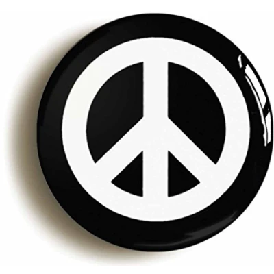 Image of CND CAMPAIGN FOR NUCLEAR DISARMAMENT PEACE BUTTON BADGE (1inch / 25mm diameter)