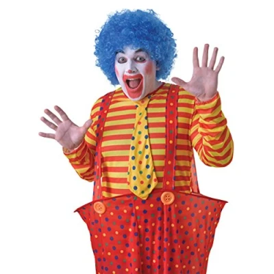 Image of Bristol Novelty BW056 Clown Blue Pop Wig Budget, One Size