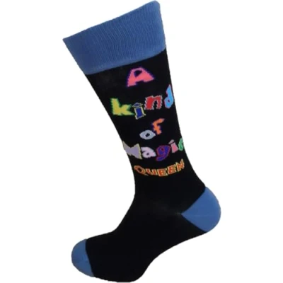 Image of Mazeys Mens Classic Officially Licensed Rock Socks… (Queen its a kinda Magic)