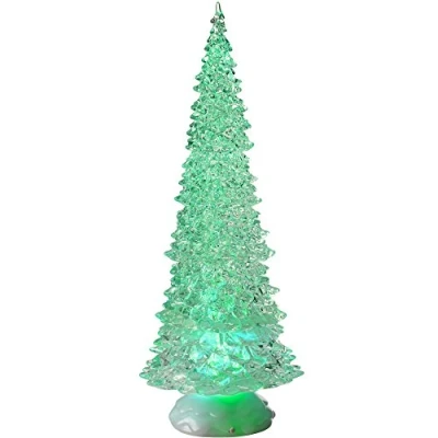 Image of WeRChristmas Pre Lit LED Magical Colour Changing Floating Glitter Christmas Tree, 37.5 cm Multi