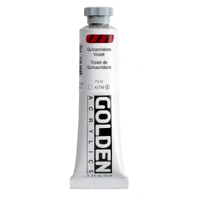 Image of Pro Art Golden Heavy Body Acrylic Paint 2 oz Quinacridone Violet