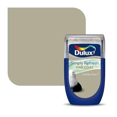 Image of Dulux 5382964 Simply Refresh Tester Paint, Overtly Olive, 30 ml
