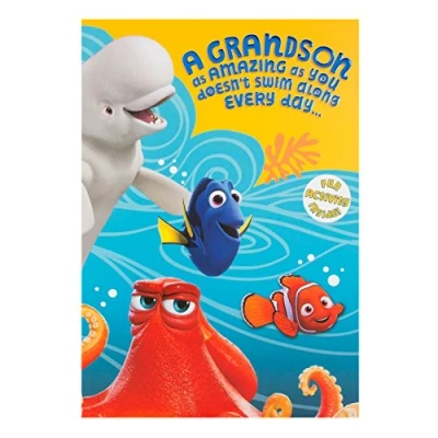 Image of Hallmark Finding Dory Grandson Birthday Card &#039;Fun Activity&#039; Medium