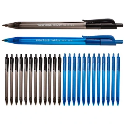 Image of Paper Mate (24 Pack) Journal Notebook Bulk Pen Set Ink Pens Medium Point Papermate Inkjoy 100rt 1.0m