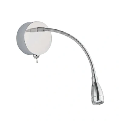 Image of SearchLight LED Chrome Flexi Wall LAMP, Silver