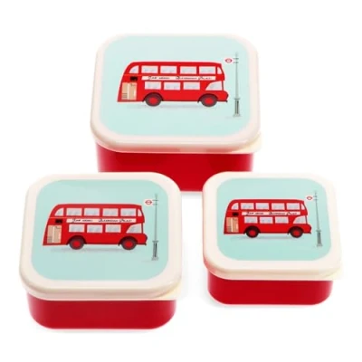 Image of Rex London Snack boxes (set of 3) TfL Routemaster Bus