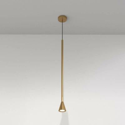 Image of Maytoni Arrow Slim Pendant Ceiling Light Gold GU10