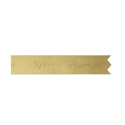Image of Anniversary House Merry Christmas 1M Cake Ribbon, Gold Decorations Traditional, BX211