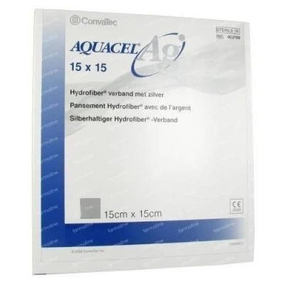 Image of Aquacel Ag Silver Hydrofiber Wound Dressing 15cm x 1