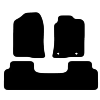 Image of Carsio Carpet Car Mats For Toyota Avensis Taxi 2003 2009 (two fixings) Tailored Fit Floor Mat Set Complete Accessory Black Custom Fitted All Weather, Anti Slip Backing &amp; Grey Trim