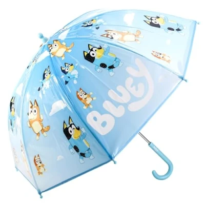 Image of Bluey Dome Umbrella for Kids Childrens Boys Girls Brolly with Safety Opening