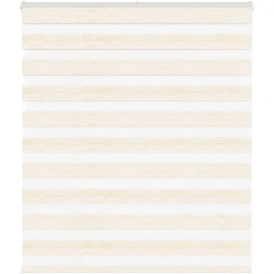 Image of vidaXL Zebra Blind Marble Beige 125x100 cm Fabric Width 120.9 Polyester