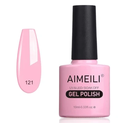Image of AIMEILI Soak Off UV LED Pink Gel Nail Polish Rosa Rugosa (121) 10ml