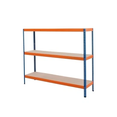 Image of BiGDUG Industrial Shelving 300kg UDL 3 Tier Heavy duty Shelves Warehouse Storage 1500H x 1800W 450D mm Blue &amp; Orange