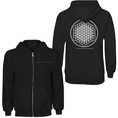 Image of Bring Me The Horizon Zip hoodie S Flower Of Life Black