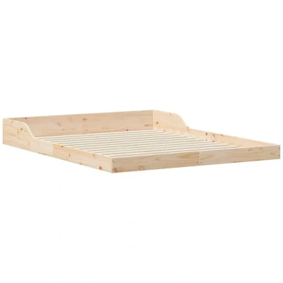 Image of vidaXL Brown 140 x 210 cm Solid pine wood