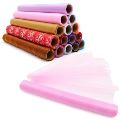 Image of Christmas Concepts® 9M x 40CM Sheer Organza Christmas/Party/Wedding Decoration (Baby Pink)