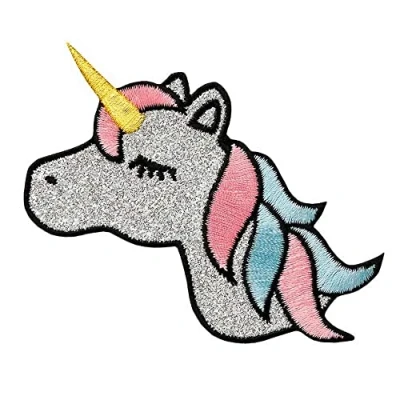Image of Mono Quick 12100 Glitter Unicorn Iron On Patch, Effect, Appliqué